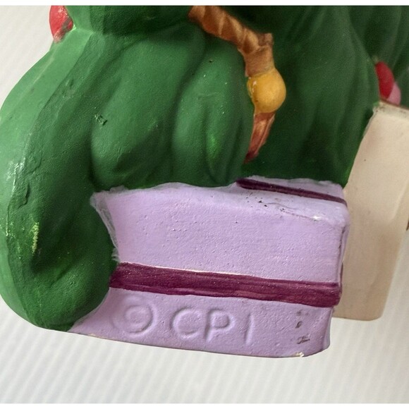 Vintage Ceramic Christmas Tree Cross Most Precious Gift 8.5” Hand Painted Jesus - Picture 9 of 12